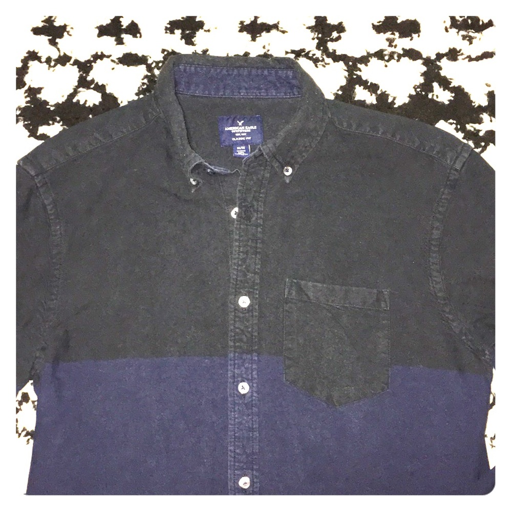 AEO • Colorblock Button Up - Picture 3 of 8